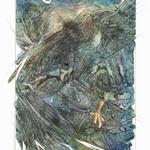 Freedom flight, 1999 (32"x40")
Water color and pencil