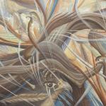 Bird Vision, 2012  (48" x 36")
Gallery wrapped canvas. Watercolor, acrylic and pencil
